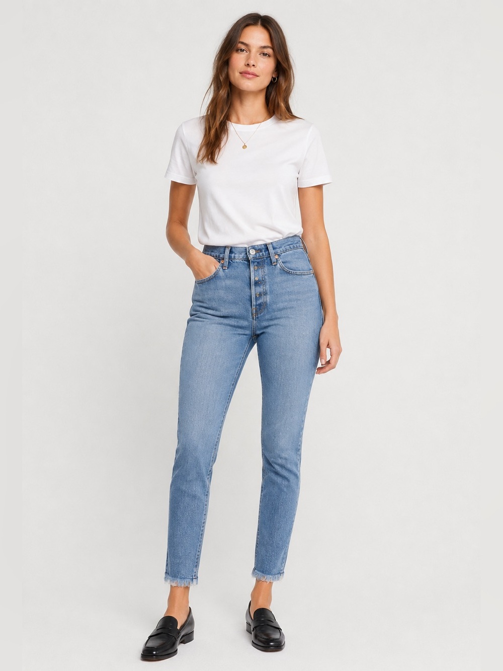 Levi’s Premium 501 High Rise Skinny Jeans 32x28 Light Wash Raw Hem NWT Heritage